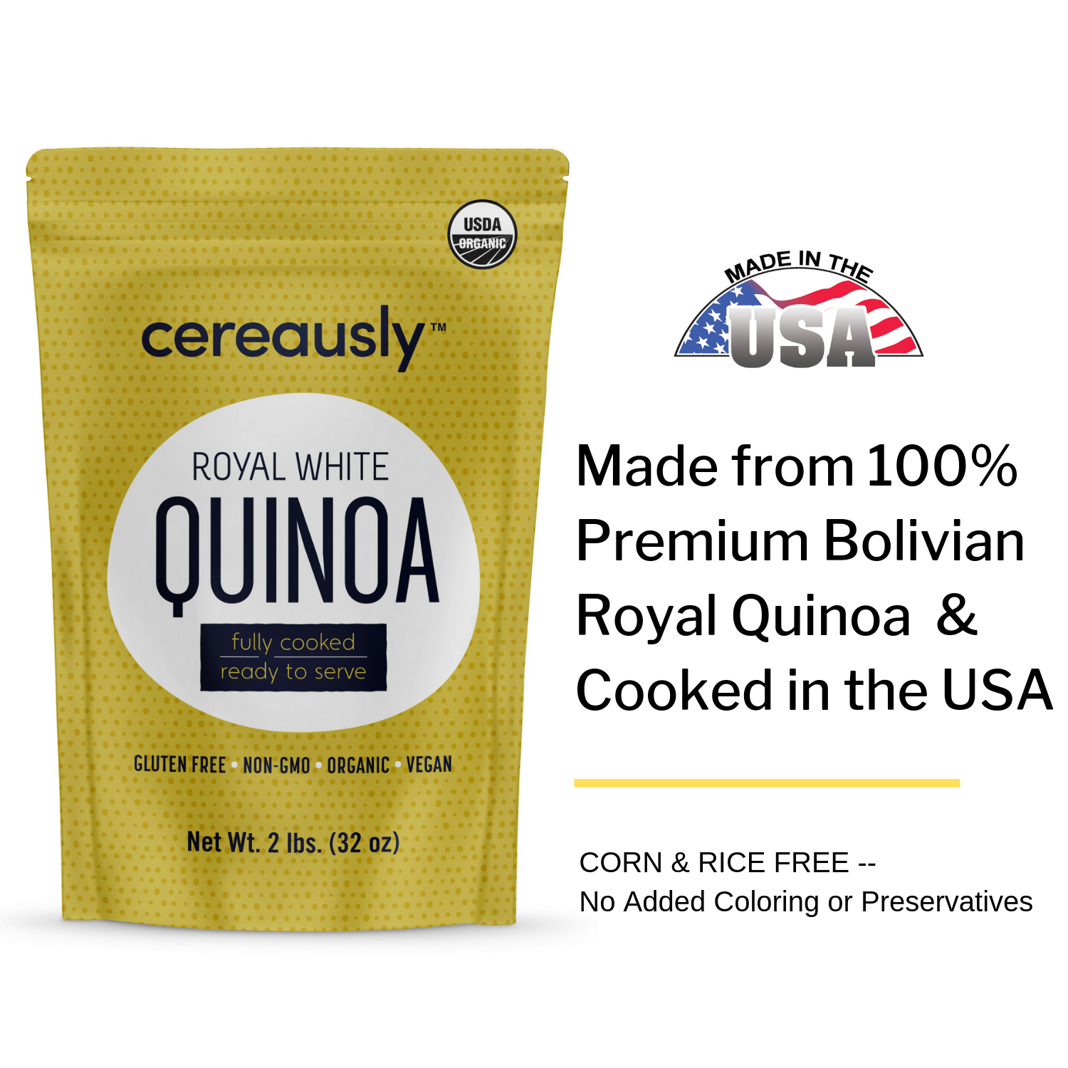 Organic white quinoa 10.5 oz 10.5 Oz Cerreto