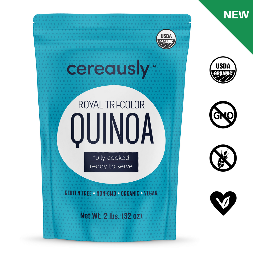 Fully Cooked Organic Tri-Color Quinoa (2 LB Pouch)