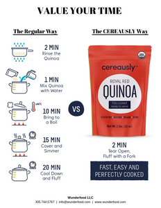 Fully Cooked Organic Red Quinoa (2 LB Pouch)