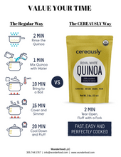 Load image into Gallery viewer, Fully Cooked Organic White Quinoa (2 LB Pouch)