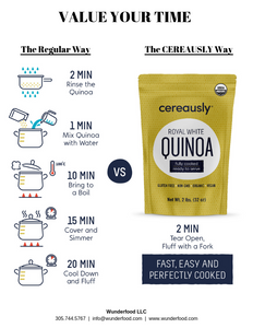 Fully Cooked Organic White Quinoa (2 LB Pouch)
